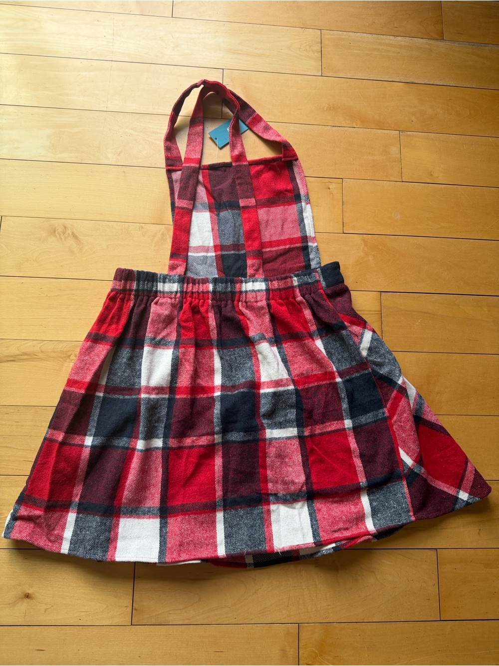 NWT Cupshe Red Plaid Overall Mini Dress With Square Neck Size Large - Picture 11 of 16